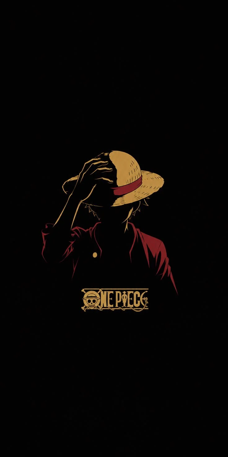 Luffy's silhouette under his straw hat